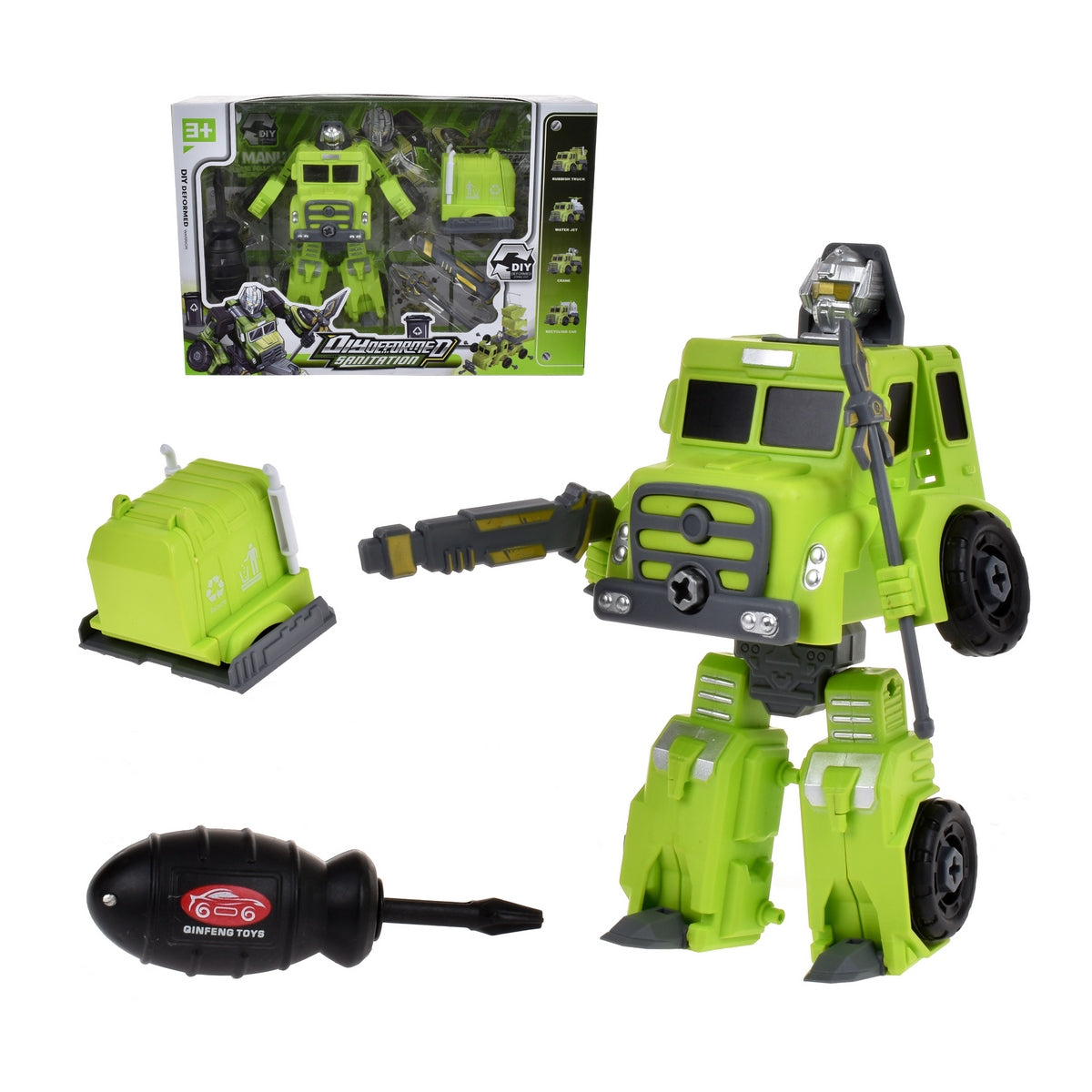 Vehiculo Transformable Y Armable Con Destornillador